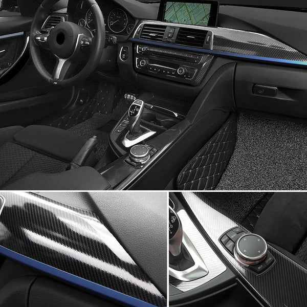 Film de protection pour carrosserie de voiture en fibre de carbone 3D 4D 5D 6D, vinyle mat, accessoires, autocollant noir bri