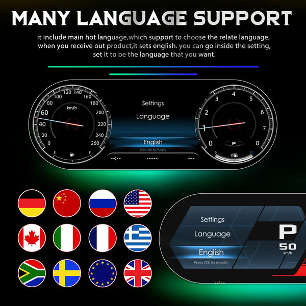Compteur numérique BMW F10–F13 et F01–F03, 12,3 pouces — vue 3