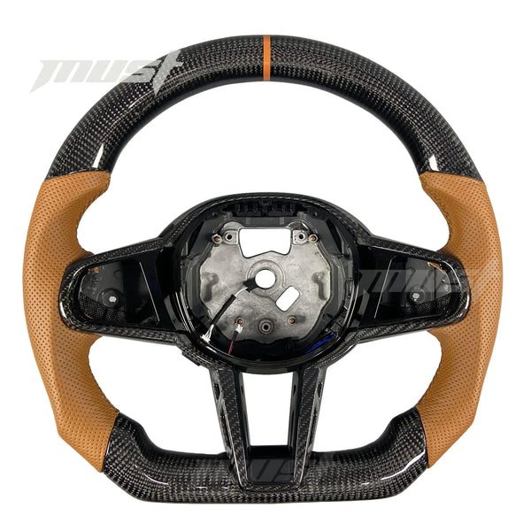 Volant LED personnalisé en Fiber de carbone pour BMW série G LCI, série 2 3 4 5 6 7 8 X3 X4 X5 G20 G30 M3 M4 M5 M8 Z4 20