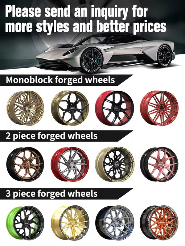 Nouveau modèle de jantes forgées 26 pouces, 2 pièces, 19 pouces, 5x114.3, 5x113, 5x112 pour voitures de tourisme Granturismo 