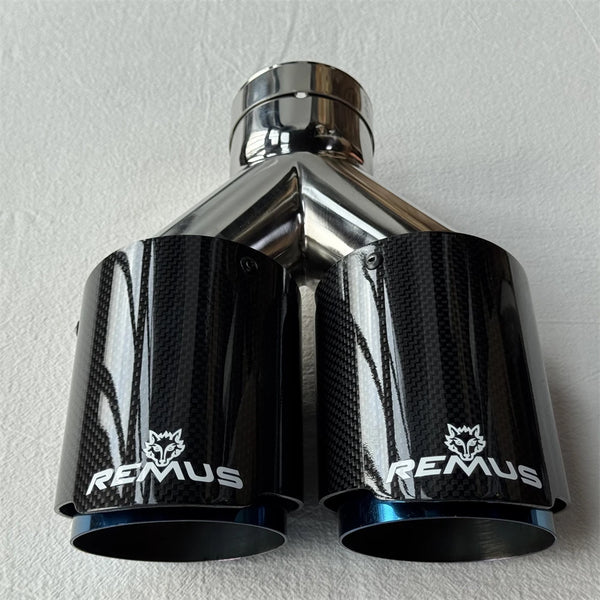 Embout double d’échappement carbone et inox 304 — vue 3