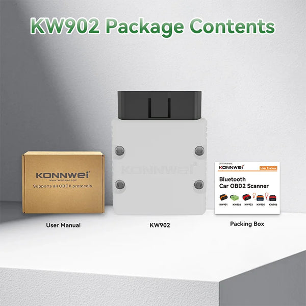 Scanner OBD2 mini KONNWEI KW902 ELM327 Bluetooth — vue 10
