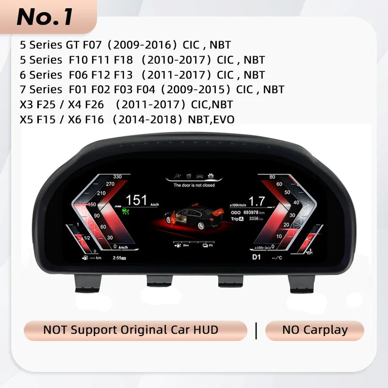 2026 Digital Instrument Dashboard Cluster Pour BMW 1 2 3 4 5 6 7 Series X1 X2 X3 X4 Speedometer Instrument Panel F10 E90 E60 