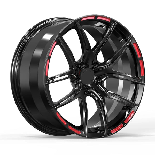 GVICHN design G18 fendu cinq rayons 18 19 20 21 22 pouces conception à cinq trous jantes en alliage forgé roues de voiture pe