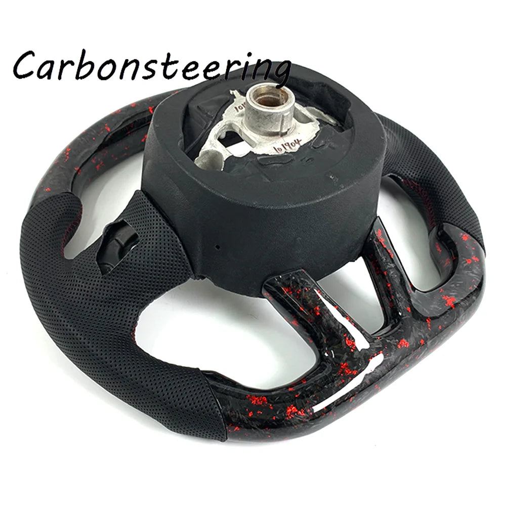 Volant en fibre de carbone forgée pour Dodge Charger et Challenger 2015+ SRT Hellcat Scat Pack, style course