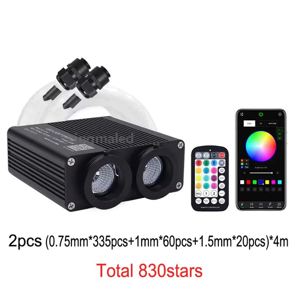 Kit ciel étoilé RGBW 32 W double tête à fibre optique — vue 13
