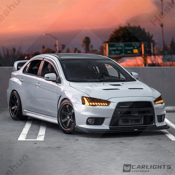 Paire de phares LED projecteur pour Mitsubishi Lancer EVO X 10e génération 2008-2020, animation dynamique