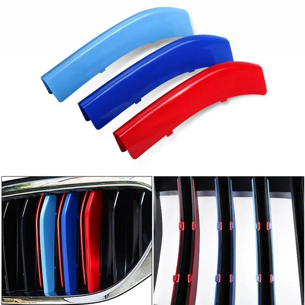 Bandes de garniture de calandre avant, 3 pièces, pour BMW série 1 2 3 4 5 6 7 8 X1 X2 X3 X4 X5 X6 X7 Z4 E46 E90 F30 E60 E81 F