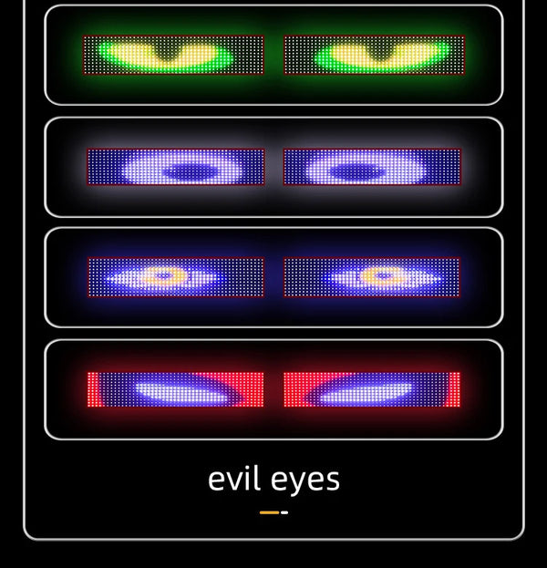 ZSQHET 200 cm LED Camion Voiture Devil Eye Grand écran Animation Motif Éclairage Affichage Pour Pare-brise LED Pixel Panneau 