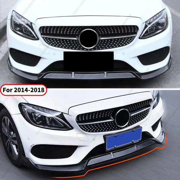 Style BRABOS pour Mercedes Benz C W205 2014-2021, protection de pare-chocs avant aspect fibre de carbone, type C180 C200 C260