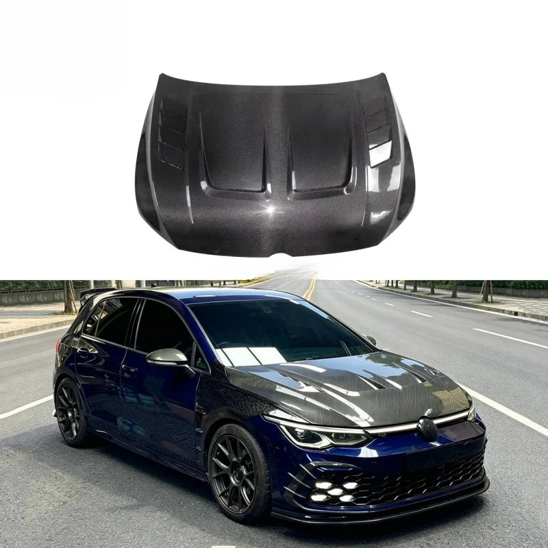 Capot en fibre de carbone humide pour Volkswagen Golf 8 TSI, GTI et R-Line, 2020–2023