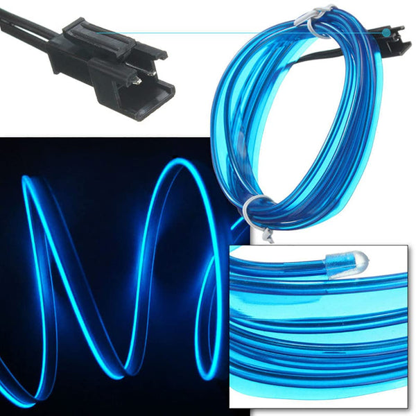 Bande lumineuse LED pour intérieur de voiture, néon, câblage EL, lampe décorative pour automobile, bricolage, lumière ambiant