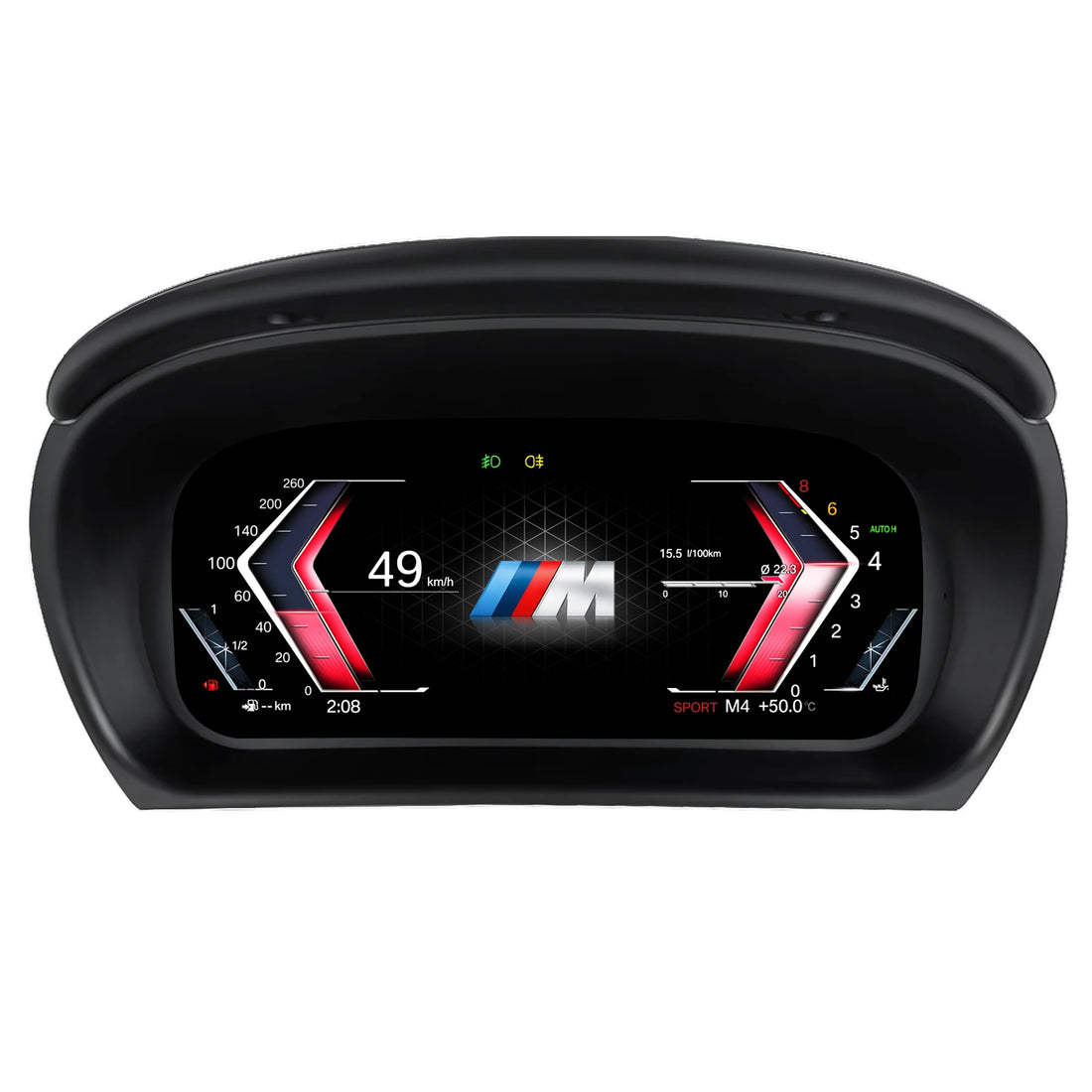 Tableau de bord numérique Hizpo Dash 10,1 pouces pour BMW Série 3 E90 / E91 / E92 / E93 2005-2012, écran LCD, compteur de vit
