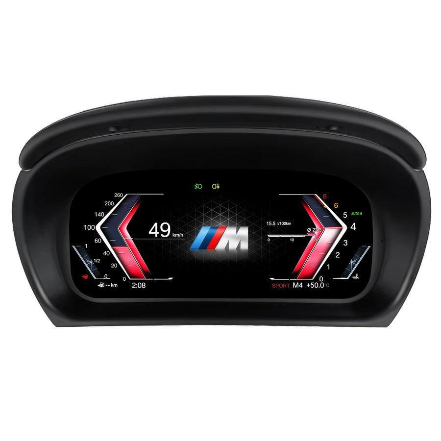 Tableau de bord numérique Hizpo Dash 10,1 pouces pour BMW Série 3 E90 / E91 / E92 / E93 2005-2012, écran LCD, compteur de vit