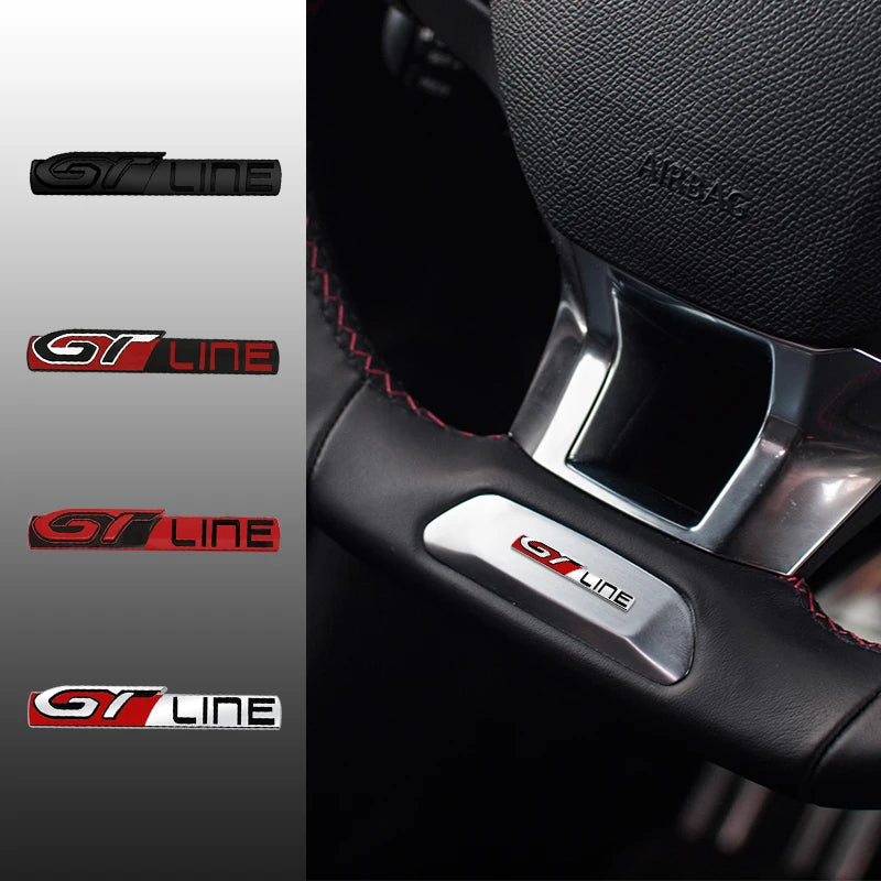 Emblème Métal 3D GT Line pour Peugeot – Volant et Console – Carrosserie & style | OURANE.COM