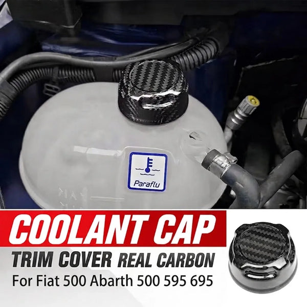 Kit de personnalisation du compartiment moteur en véritable fibre de carbone pour Fiat 500 Abarth 595 695 595C 695C : bouchon