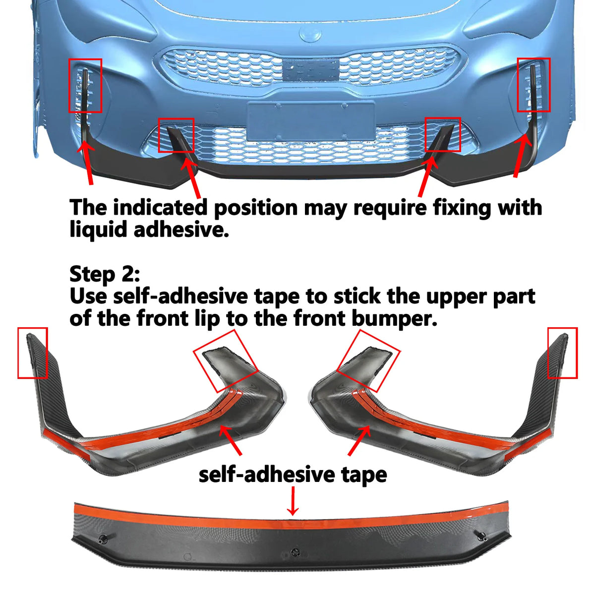 Lip Avant Carbone Style AD pour Kia Stinger (2018-2023) – Carrosserie & aérodynamique | OURANE.COM