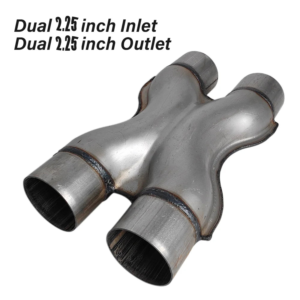 Tube X-Pipe Universel Double Échappement 2,25 / 2,5 pouces – Échappement auto OURANE.COM