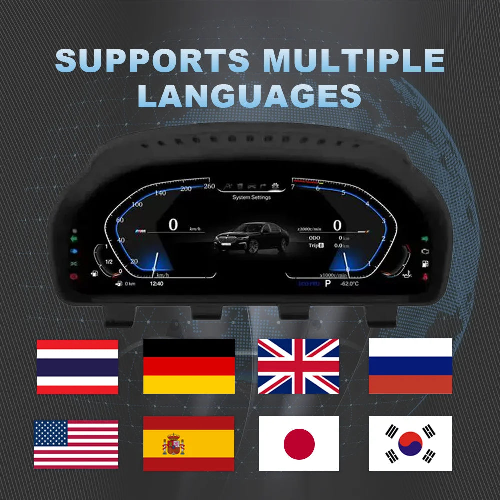 2026 Digital Instrument Dashboard Cluster Pour BMW 1 2 3 4 5 6 7 Series X1 X2 X3 X4 Speedometer Instrument Panel F10 E90 E60 