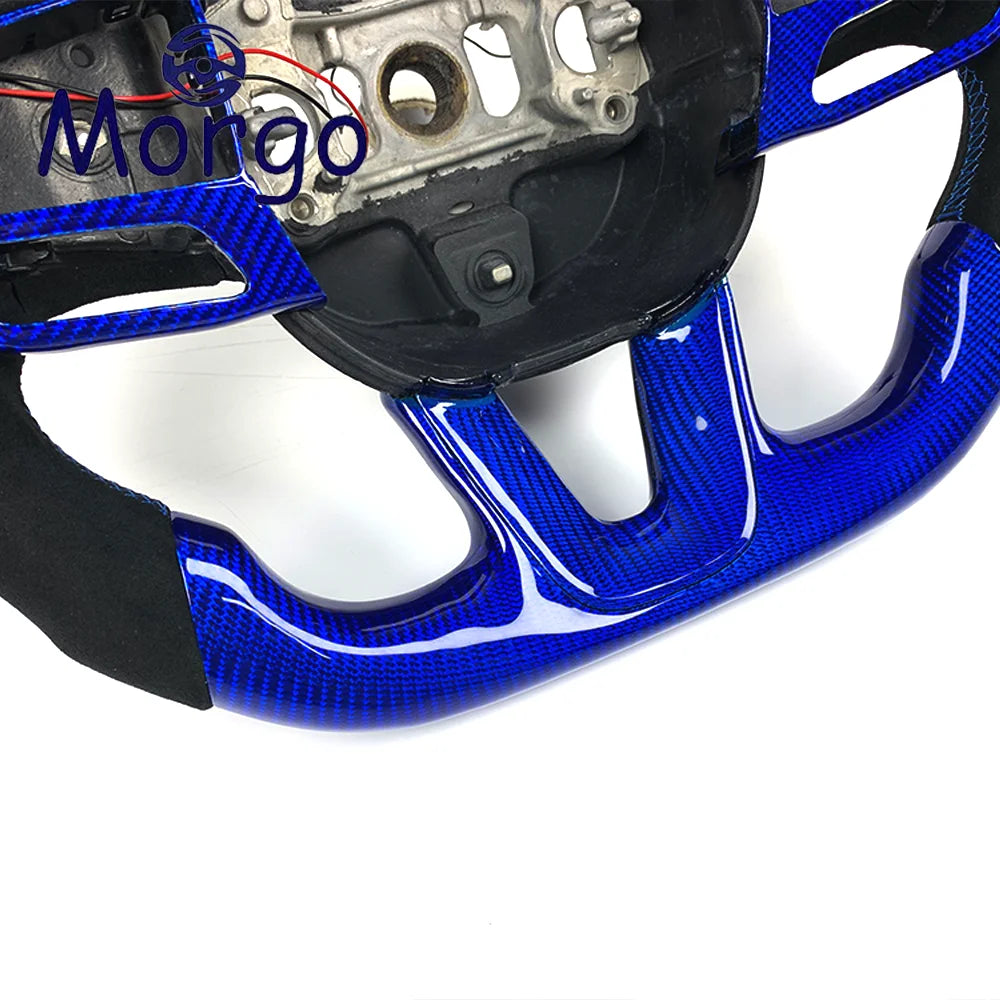 Volant en fibre de carbone avec affichage LED RPM pour Dodge Charger, Challenger et Hellcat, personnalisable