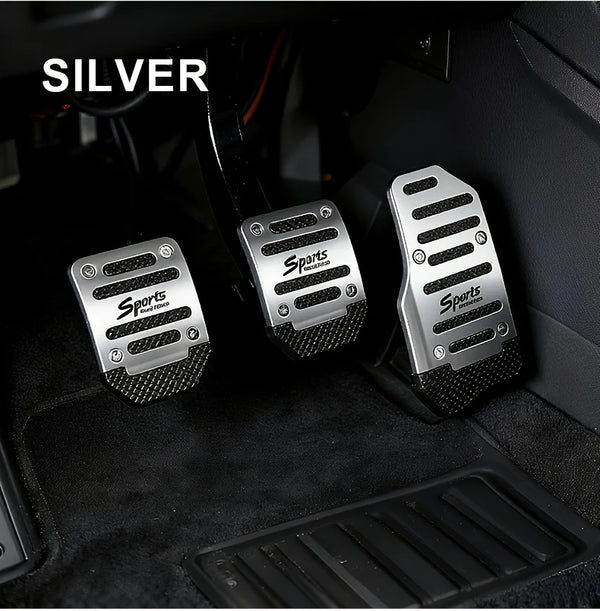 3 pédales de voiture antidérapantes manuelles - Conception ergonomique, durable, adaptées aux accélérateurs, freins et transm