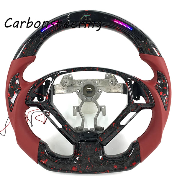 Volant en fibre de carbone forgé sur mesure pour Infiniti Q50 Q50s 2014-2026 Red Sport JDM Racing Performance Sport Styl