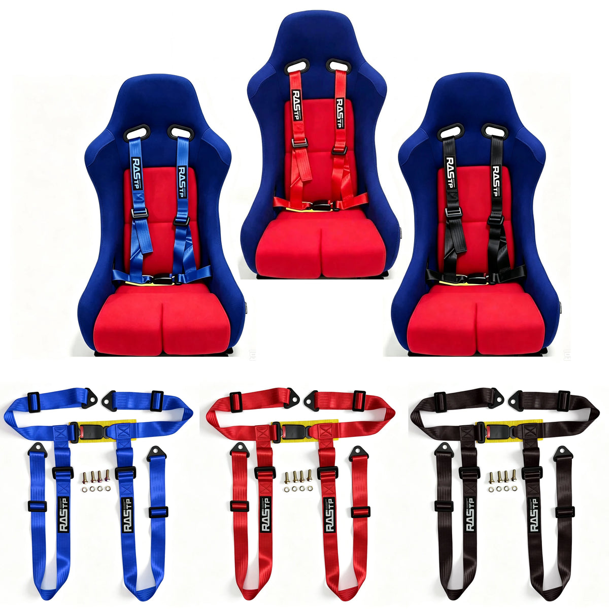 2 pouces origine universel siège baquet sport ceinture sécurité Four-point Fixing montage Drifting auto ceinture de sécurité auto