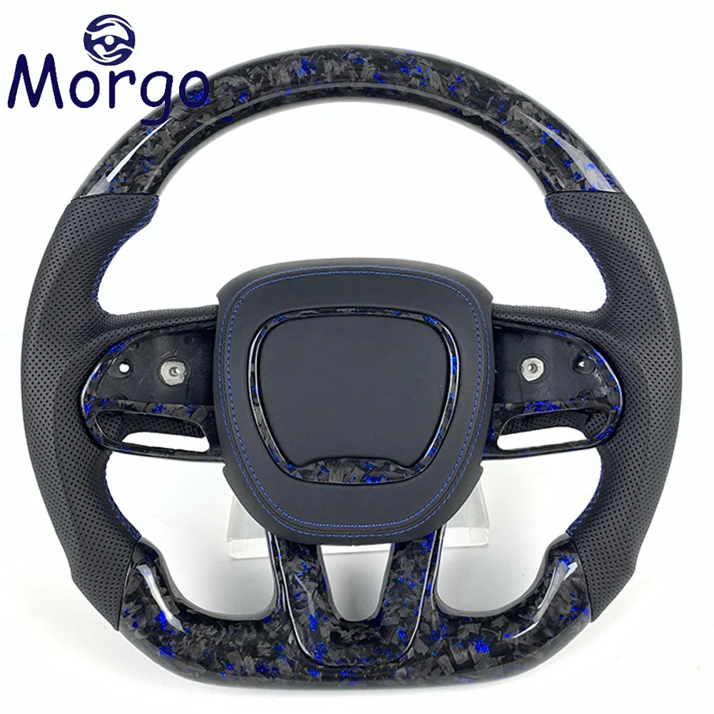 Volant en fibre de carbone avec affichage LED RPM pour Dodge Charger, Challenger et Hellcat, personnalisable