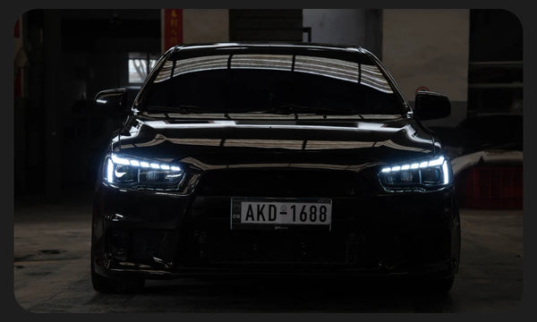 Phare LED pour Mitsubishi Lancer 2008-2016, DRL, clignotant, style RS