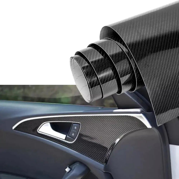 Film de protection pour carrosserie de voiture en fibre de carbone 3D 4D 5D 6D, vinyle mat, accessoires, autocollant noir bri