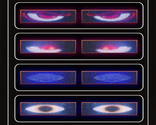 Panneau lumineux LED à pixels pour voiture et camion, effet œil de démon, télécommande, éclairage souple pliable, panneau dér