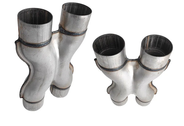 2.25 '' / 2.5" système d'échappement entrée / sortie XPipe universel 2.25 / 2.5 pouces double pointe de silencieux aluminisée