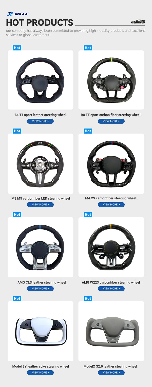 Volant en cuir personnalisé pour M4 M3 G20 G28 G30 G38 G80 G82 320i 330i 330e 340i 540i, LED de sport en carbone forgé
