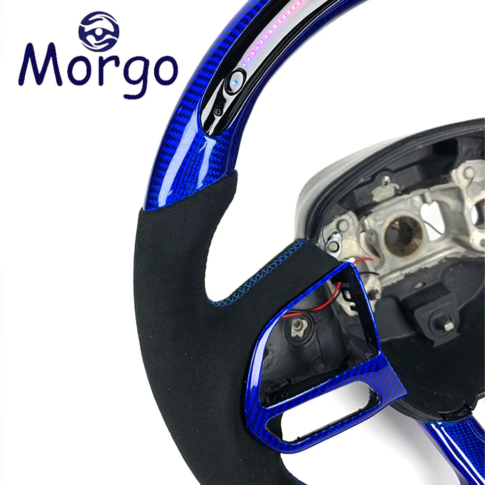 Volant en fibre de carbone avec affichage LED RPM pour Dodge Charger, Challenger et Hellcat, personnalisable