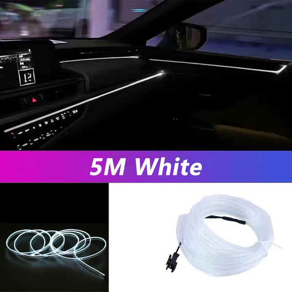 Bande lumineuse LED pour intérieur de voiture, néon, câblage EL, lampe décorative pour automobile, bricolage, lumière ambiant
