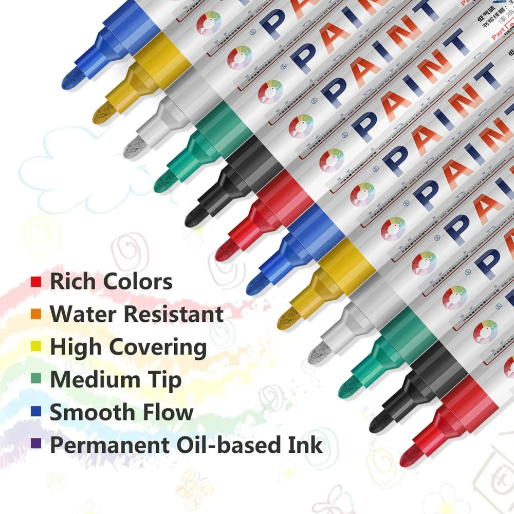 Stylo Peinture Coloré Étanche pour Pneus et Jantes – Roues & freinage | OURANE.COM