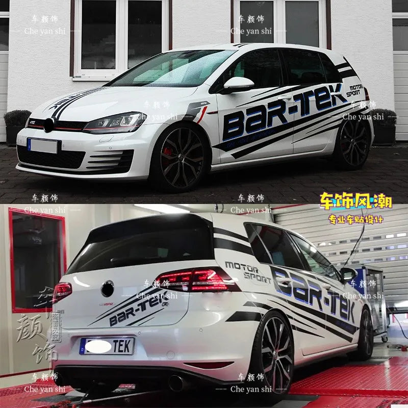 Autocollants de carrosserie sport pour Volkswagen Golf 6, 7 et 8 GTI — vue 2