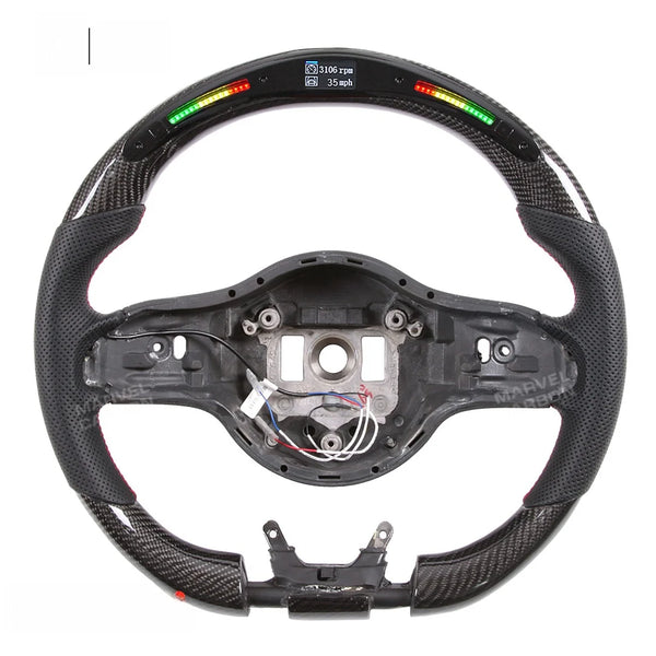 Volant en fibre de carbone LED compatible avec Mercedes-Benz AMG 2019+ avec commande mobile