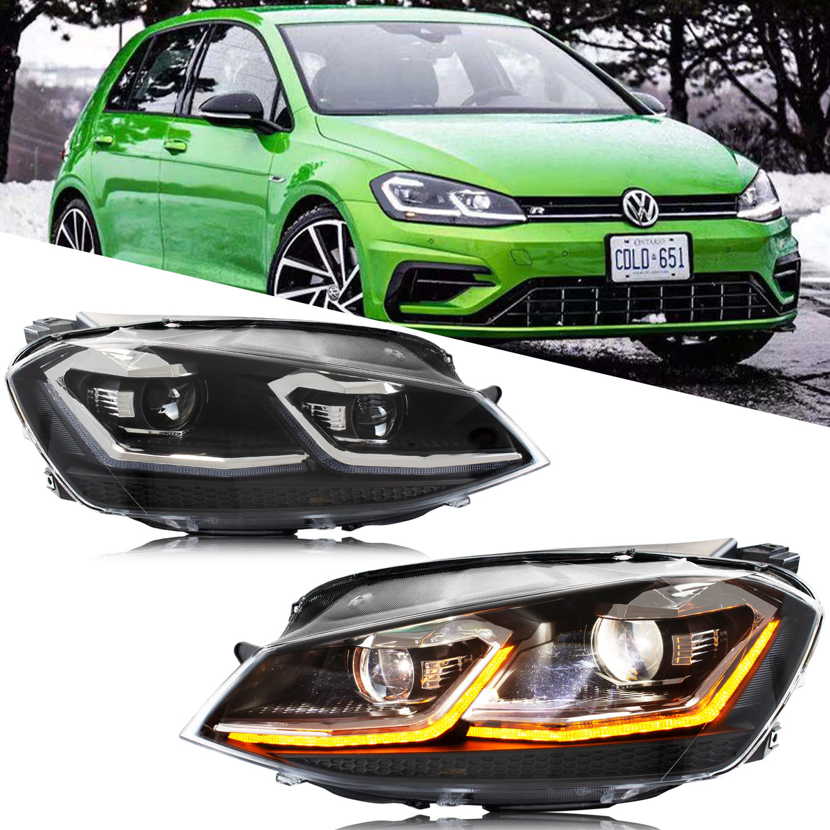 Phares LED Golf 7 TSI/TDI, 2012–2017