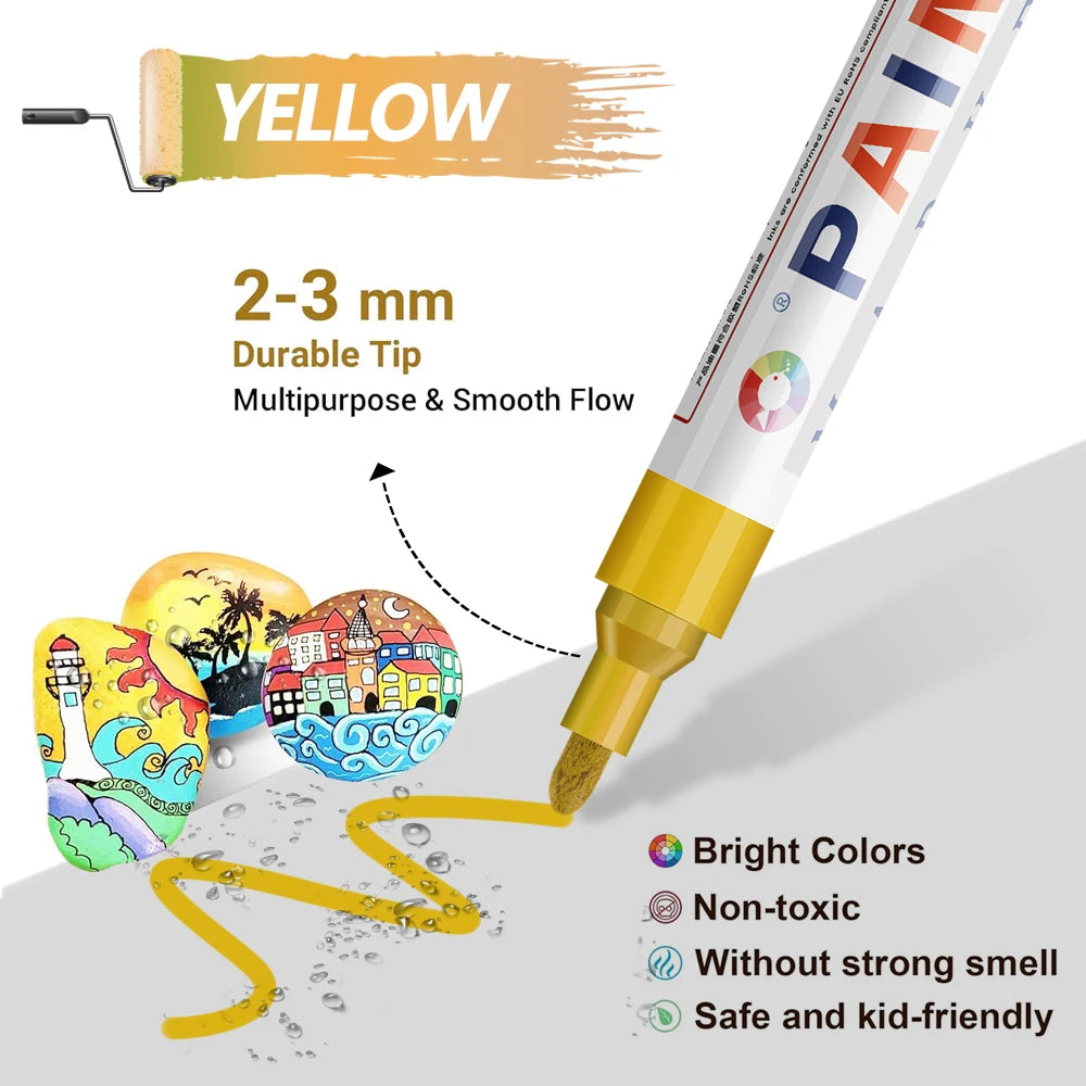 Lot de Feutres Peinture Pneus Colorés Étanches – Roues & freinage | OURANE.COM