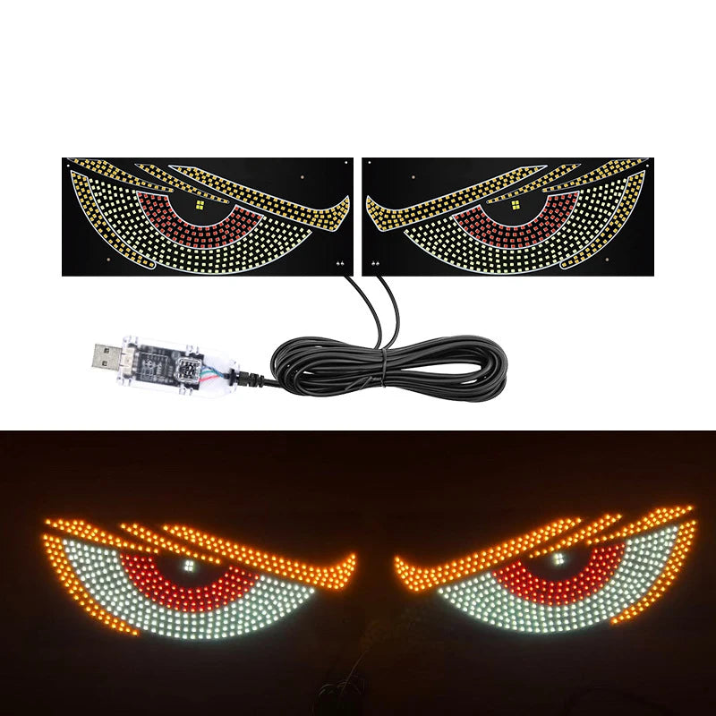 1/2PCS Devil Eyes Éclairage USB-Powered LED Matrix Panel DIY Programmable Flexible LED Screen avec Contrôle par Application f