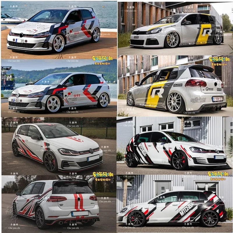 Autocollants de carrosserie sport pour Volkswagen Golf 6, 7 et 8 GTI — vue 1