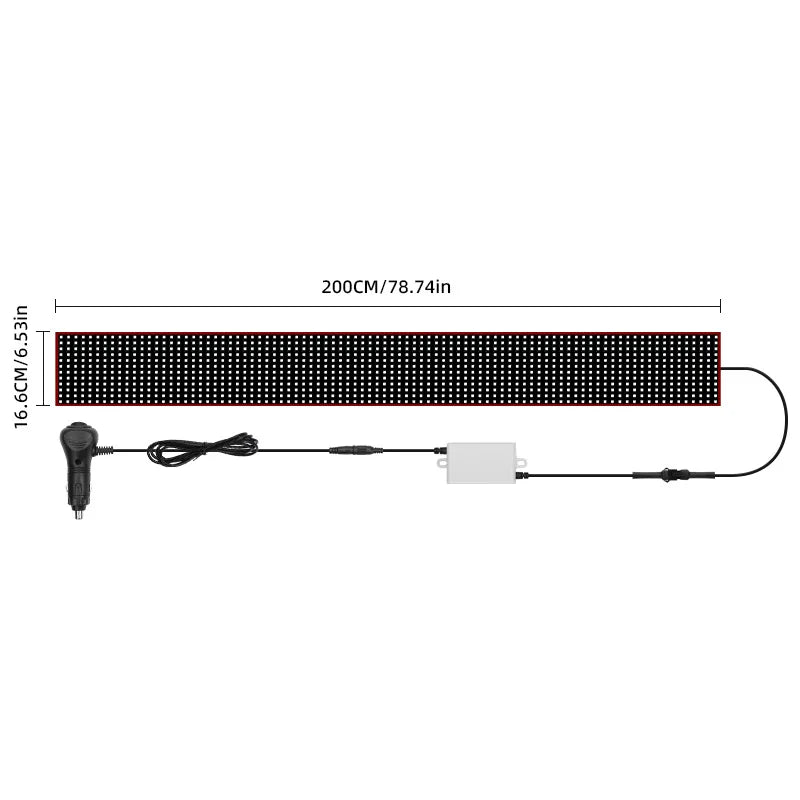 ZSQHET 200cm LED Truck Auto Devil Eye Large Screen Animation Pattern Lighting Écran For Pare-Brise LED Pixel Panel Éclairage 