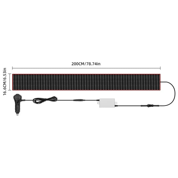 Panneau LED Devil Eye 200 cm – Animation Pare-Brise auto & Camion — OURANE