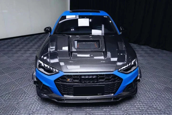 Kit carrosserie en fibre de carbone style CMST pour Audi A4, A4L et S4, 2020–2023