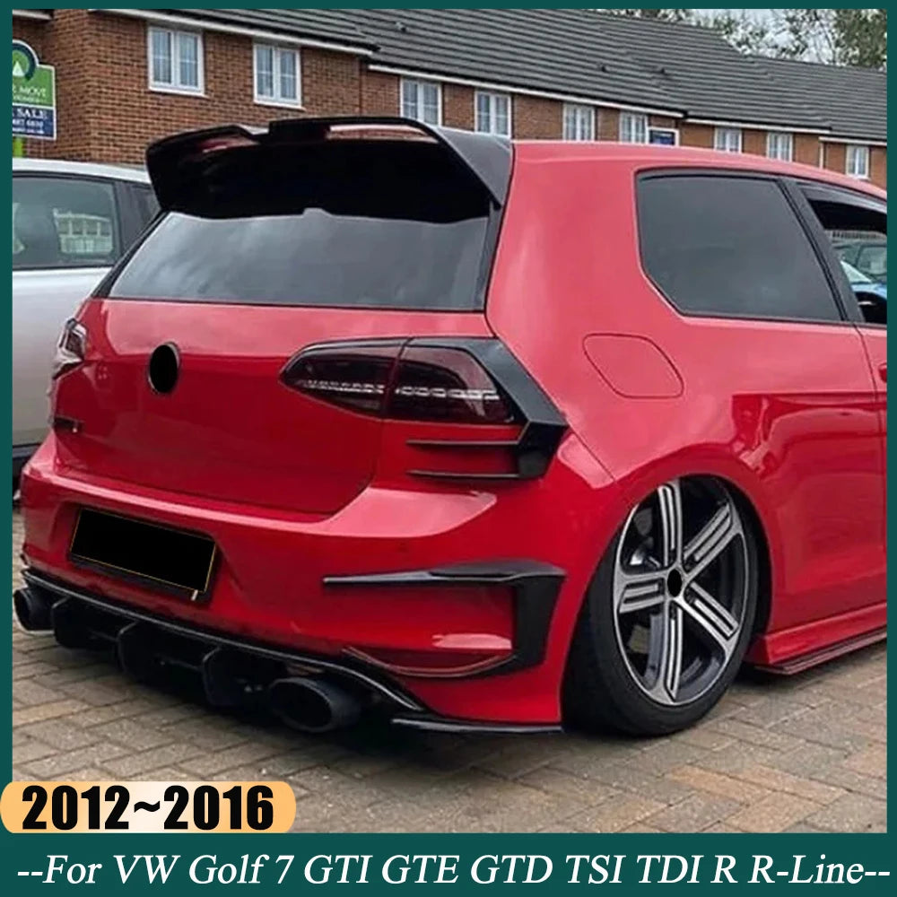 Habillage Pare-Chocs Arrière Golf 7 – Air Knife Noir Brillant 2012–2016 – Ourane