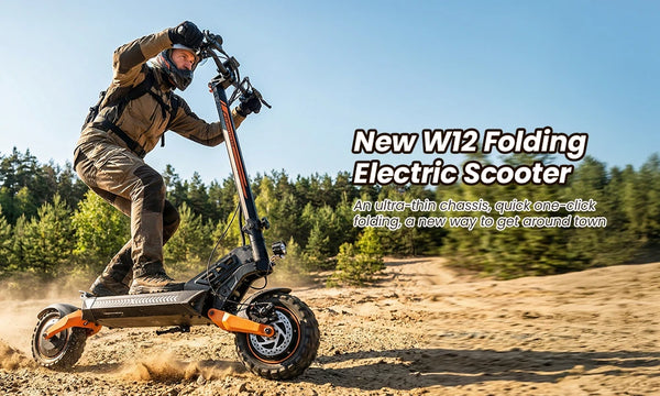 Trottinette électrique IScooter W12 3000W, double moteur, batterie lithium 52V25Ah, compatible avec application, vitesse maxi