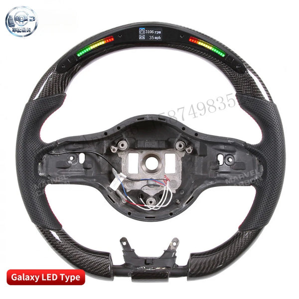 Volant en fibre de carbone LED compatible avec Mercedes-Benz AMG 2019+ avec commande mobile