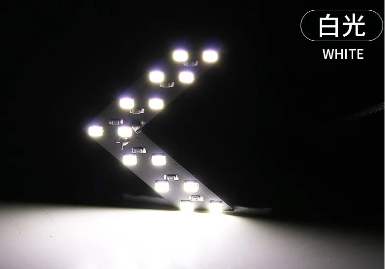 Lot de 2 clignotants LED à flèche pour rétroviseur, 12V 14 SMD – Universel