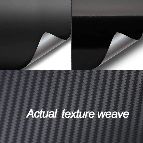 Film de décoration de moto en vinyle de Fiber de carbone, accessoires mats, autocollant noir brillant 3D 4D 5D 6D, couverture